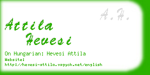 attila hevesi business card